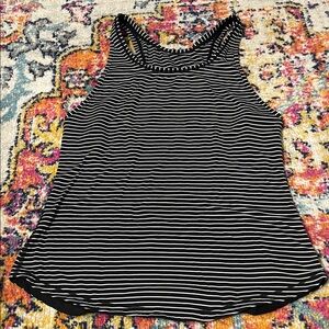LULULEMON Striped Black and White Women's Tank Top MEDIUM?